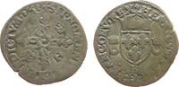 Frankreich Douzain aux croissants Ag Henri II (1547-59), F (Angers), Ciani 1305, ...FRANCORV. REX, ca. 2,4 Gramm -