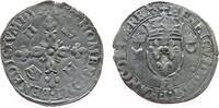 Frankreich Douzain aux croissants Ag Henri II (1547-59), H (La Rochelle), ca. 2,5 Gramm -