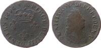 Frankreich 4 Deniers Ku Louis XIV, BB (Strasbourg) -
