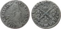 Frankreich 5 Sols aux insignes Ag Louis XIV, BB (Strasbourg), leicht dezentriert -