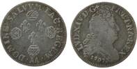 Frankreich 10 Sols aux 4 couronnes Ag Louis XIV, AA (Metz) -
