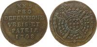 Frankreich 20 Sols Ku Lille, Belagerung, Bou.2315, übliche Prägeschwäche -