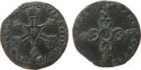 Frankreich 6 Deniers Ku Louis XIV, N (Montpellier) -