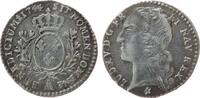Frankreich 1/10 Ecu Ag Louis XV, AA (Metz), etwas justiert -
