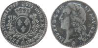 Frankreich 1/10 Ecu Ag Louis XV, AA (Metz), dunkle Patina -
