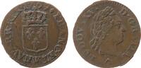 Frankreich Liard á la vieille téte Ku Louis XV, W (Lille), Dupl.1701 -
