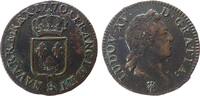Frankreich 1 Sol à la vieille tête Ku Louis XV, S (Reims), Dupl.1699 -