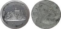 Reformation / Religion Medaille Zinn Luther Martin (1483-1546) - auf 300 Jahre Reformation, Heilbronn, Ansicht der Wartburg, einseitiger Negativabdruck (Probeab -