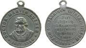 Reformation / Religion tragbare Medaille Zinn Luther Martin (1483-1546) - auf das 400 jährige Lutherjubiläum, Brustbild halblinks / Mehrzeiler, ca. 28,5 MM -