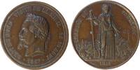 Napoleon Medaille Bronze Napoleon III (1852-1870) - auf seinen Besuch der Handelkammer in Lille, Büste nach links / Stadtgöttin mit Schwert neben -