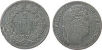 Frankreich 1 Franc Ag Louis Philippe I, A (Paris), Schrötlingsfehler -