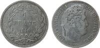 Frankreich 1 Franc Ag Louis Philippe I, A (Paris), kleiner Randfehler -