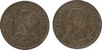 Frankreich 1 Centime Br Napoleon III, BB (Strasbourg), winziger Fleck -