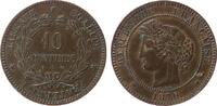 Frankreich 10 Centimes Br Ceres, A (Paris), etwas fleckig -