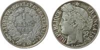 Frankreich 1 Franc Ag Ceres, A (Paris), Patina -