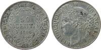 Frankreich 50 Centimes Ag Ceres, A (Paris), kleine Flecken -