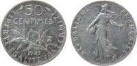 Frankreich 50 Centimes Ag Semeuse, Gad.420 -