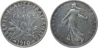 Frankreich 1 Franc Ag Semeuse, etwas berieben -