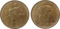Frankreich 5 Centimes Br Daniel Dupuis, flache Prägung, etwas fleckig -