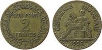 Frankreich 2 Francs AlBr Chambre de Commerce, seltener, Gad.533 -