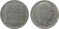 Frankreich 10 Franc KN Turin, B, großes Portät, kurze Spitzen -