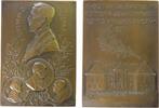 Schweden Plakette Bronze Gustav V (1907-1950) - Krankenhausneubau in Stockholm, Medicina in nummis, die Büsten von Gustaf V. - Adam Lewenhaupt - J -