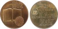 DDR Medaille Kupfer Kulturbund der DDR - Leipzig, III. Zentrale Tagung Numismatik, Buch und Münze / Mehrzeiler, ca. 42 MM, etwas fleckig -