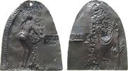 Neujahr Plakette Weißmetallguß auf das Neue Jahr 2006, Nicht Sternlein, sondern Talern - SOLL und - junge Frau beim Empfang der regnenden Sterne,...