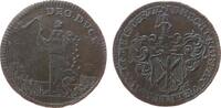 Harz-Münzmeisterpfennige Rechenpfennig 1747 Kupfer Hecht Johann Benjamin - Harz, Zellerfeld, eine Frau mit Füllhorn wird von einem aus den Wolken...
