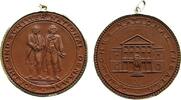 Porzellan Medaille Porzellan Goethe (1749-1832), auf das Goethe - Schiller Denkmal / Theatergebäude, Weimar, Scheuch 2287, im Tragring gefaßt -