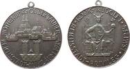 Städte Medaille Bronze versilbert Rothenburg ob der Tauber - auf das 700jährige Reichsstadtprivileg, König Rudolf sitzend mit Reichsinsignien / -