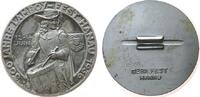 Städte Abzeichen Aluminium Hanau - auf die 300-Jahrfeier Lamboy-Fest, Trommler neben Wappen, einseitig, Nadel fehlt, v. Gebr. Fest, ca. 36 MM -