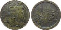 Niederlande Medaille Bronze Wilhelmina - auf den 100. Jahrestag der Unabhängikeit, behelmte weibliche Gestalt neben liegendem Löwen / Landung von Wil -
