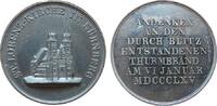 Städte Medaille Zinn Nürnberg - auf den Turmbrand der Lorenzkirche, die Kirche mit abgebrannter Turmspitze / Mehrzeiler, v. Lauer, ca. 40,4 MM -
