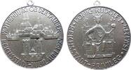 Städte Medaille Bronze versilbert Rothenburg ob der Tauber - auf das 700jährige Reichsstadtprivileg, König Rudolf sitzend mit Reichsinsignien / -