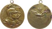 erster Weltkrieg tragbare Medaille Bronze Wilhelm II. (1888-1918) und Franz Joseph I., beider Brustbilder gestaffelt nach rechts / gekrönter Adler, ca. 27,5 MM, et -