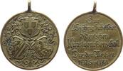 Städte tragbare Medaille Bronze Dresden - auf die 25. Jubelfeier der Deutschen Kunstgenossenschaft, drei Wappen / Schrift, ca. 20 MM -