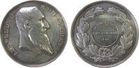 Belgien Medaille Silber Leopold II. (1865-1909) - auf die Bienenzucht Ausstellung in Fayt-lez-Manage, Exposition Apicole, Büste nach rechts / Sch -