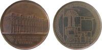 Belgien Medaille Bronze Leopold I. (1830-1865) - auf den Justizpalast in Verviers, Grundriß des Gebäudes / Gebäudeansicht in der Perspektive, v. -