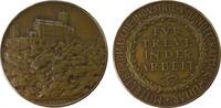 Medaille o.J. Bronze Weimar - Mittelthüringische Industrie und Handelskammer, Für Treue in der Arbeit, Wartburg / Mehrzeiler, v. K. Goetz, ca. vz