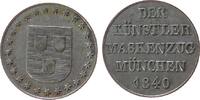 München Miniaturmedaille Bronze versilbert München - auf den Künstler-Maskenzug, Bayern, Wappen / Schrift, ca. 14 MM -