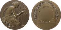 Prämienmedaille o.J. Bronze Landwirtschaft, halbnackte weibliche Gestalt beim pflanzen eines Bäumchens / leeres Gravurfeld, v. A.M. Wolff, ca. 50...