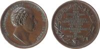 Städte Medaille Bronze Würzburg - Preismedaille der Polytechnischen Schule, Bayern, Büste von Maximilian I. Joseph (1806-1825) nach rechts / Meh -