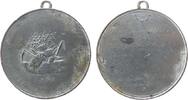 Medicina in nummis tragbare Medaille Zinn Gotha - auf die überstandene Teuerung, Sachsen-Coburg-Gotha, Garbe - Früchtekorb und Ackergerät / Auflistung der Lebensmitt -