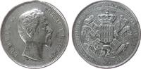 Städte Medaille Zinn Würzbürg - auf die III Säcularfeier der Julius Maximilians Universität, Büste Ludwig II v. Bayern nach rechts / Wappen, ca. -