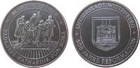 Reformation / Religion Medaille versilbert Luther Martin - Katharina von Bora, Wittenberg - 500 Jahre Reformation, ca. 35 MM -