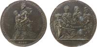 Niederlande Spottmedaille Bronze Maria Theresia (1740-1780) - auf die pragmatischen Sanktionen, MT mit dem Erzherzog auf dem Arm / vier Fürsten beugen sic -