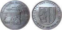 Städte Medaille Bronze versilbert Dettingen an der Iller - auf den 1100. Jahrestag, div. Gebäude der Stadt / Wappen, ca. 50,7 MM, etwas fleckig -