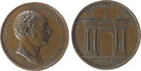 vor 1914 Medaille Bronze Maximilian I. Joseph (1806-1825) - auf die Ankunft des Königs in Augsburg, Büste nach rechts / Ehrenpforte, v. Neuss, ca. -