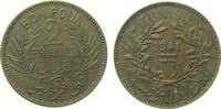 Tunesien Franz. 2 Francs AlBr Ahmed, Bey (1929-1942),Gad.93 -